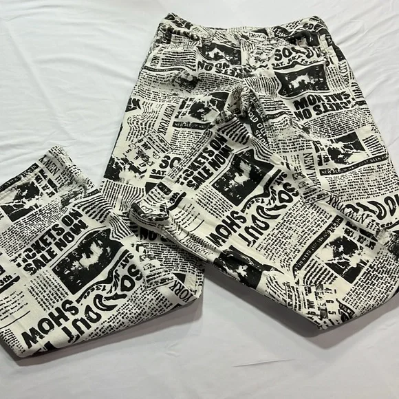 Garage denim low rise newspaper flares size 00 - Picture 3 of 10